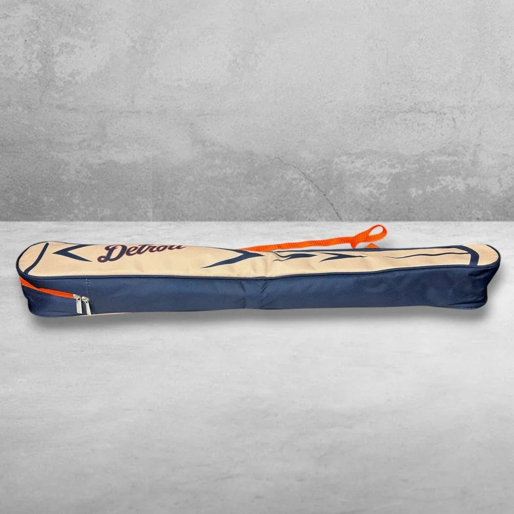 Detroit Tigers Cooler Insulated 6-Can Bag Navy Orange Miller Lite Baseball Bat